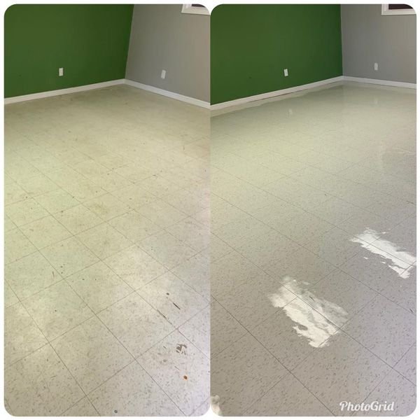 Vinyl Cleaning Before and After