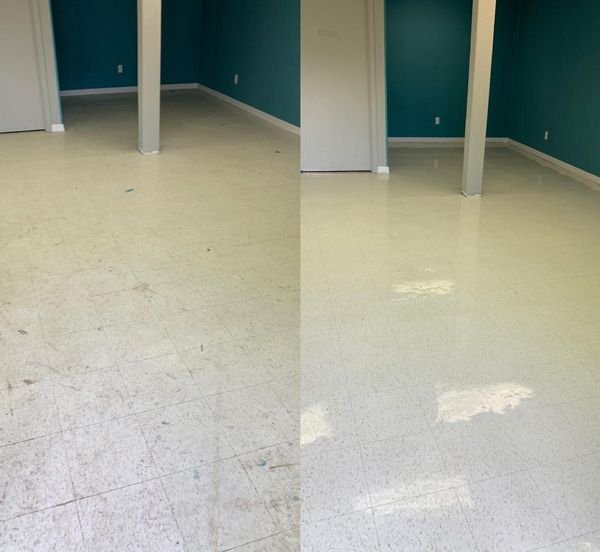 Vinyl Floor Cleaning Results
