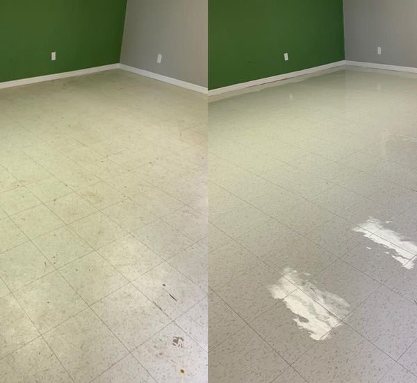 Vinyl Floor Cleaning Results